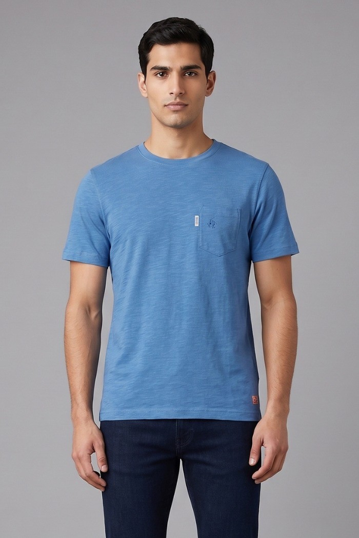 Beverly Hills Polo Club t-shirt in jersey di cotone con taschino TS450040 [37ddb711]