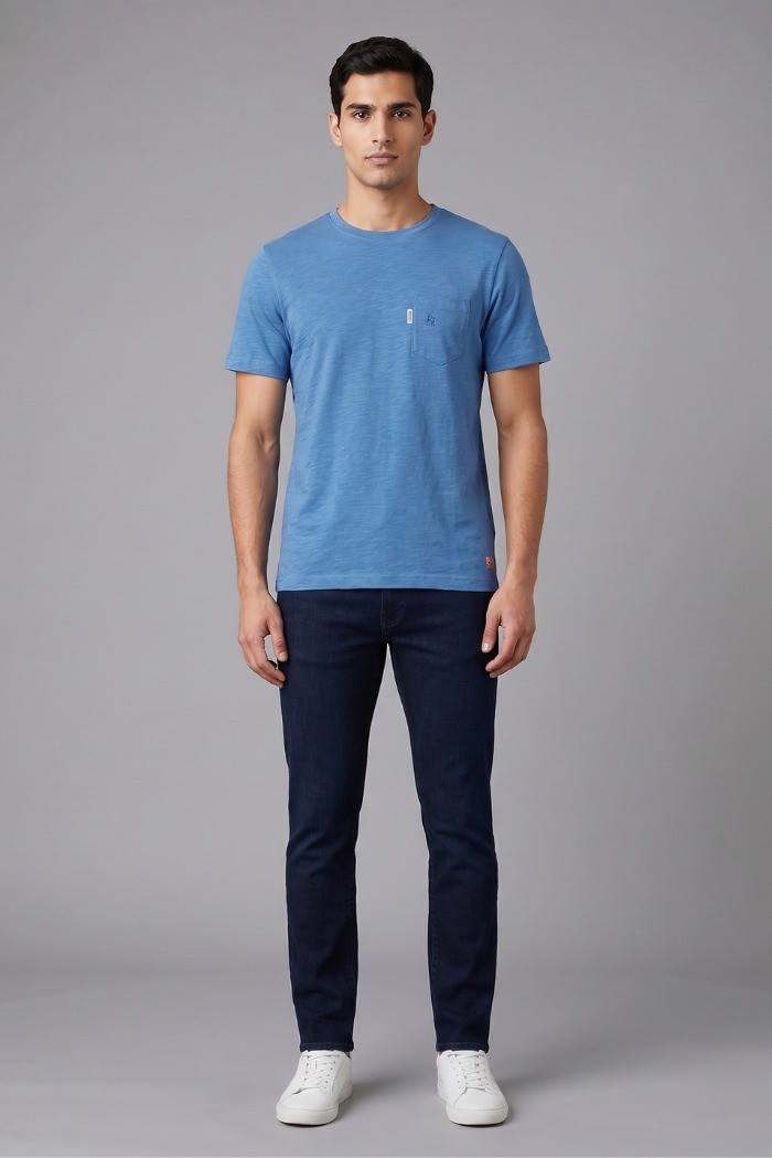 Beverly Hills Polo Club t-shirt in jersey di cotone con taschino TS450040 [59e63518]