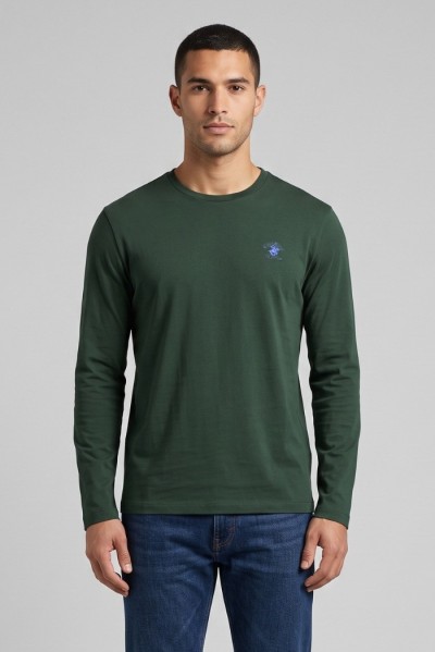 Beverly Hills Polo Club t-shirt a manica lunga con logo ricamato TS450048 [32b8a612]