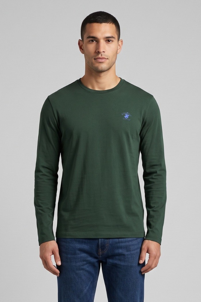 Beverly Hills Polo Club t-shirt a manica lunga con logo ricamato TS450048 [32b8a612]