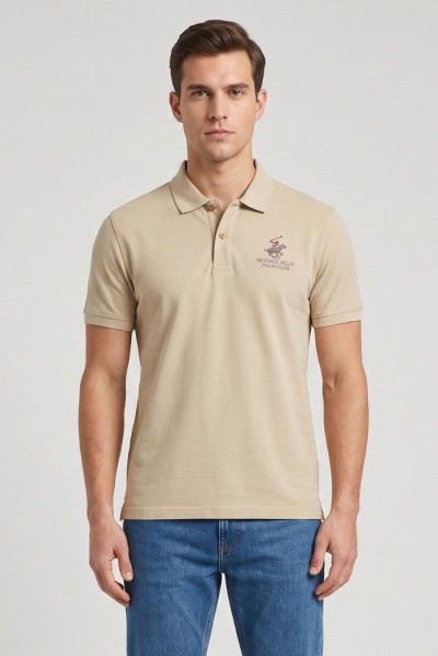 Beverly Hills Polo Club polo in jersey di misto lino P450105 — 805219040080456_1