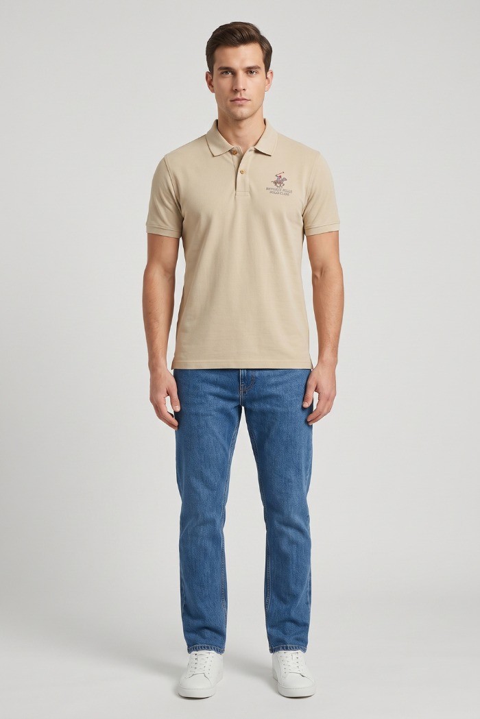 Beverly Hills Polo Club polo in jersey di misto lino P450105 [2ba29002]