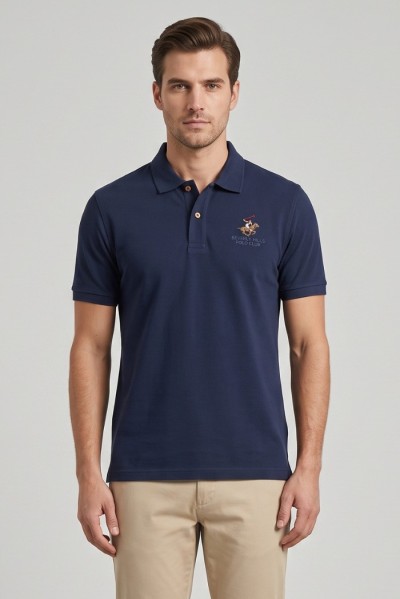 Beverly Hills Polo Club polo in jersey di misto lino P450105 — 805219040080456_2