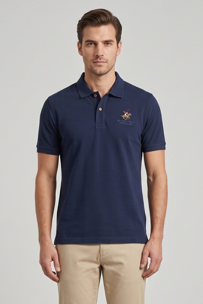 Beverly Hills Polo Club polo in jersey di misto lino P450105 [e1fab995]