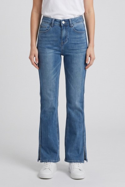 Influencer jeans 5 tasche in denim flare 03P102 [6a910e1d]