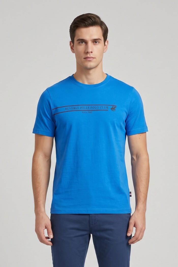 Beverly Hills Polo Club t-shirt in cotone con stampa frontale TS450036 [323e7924]