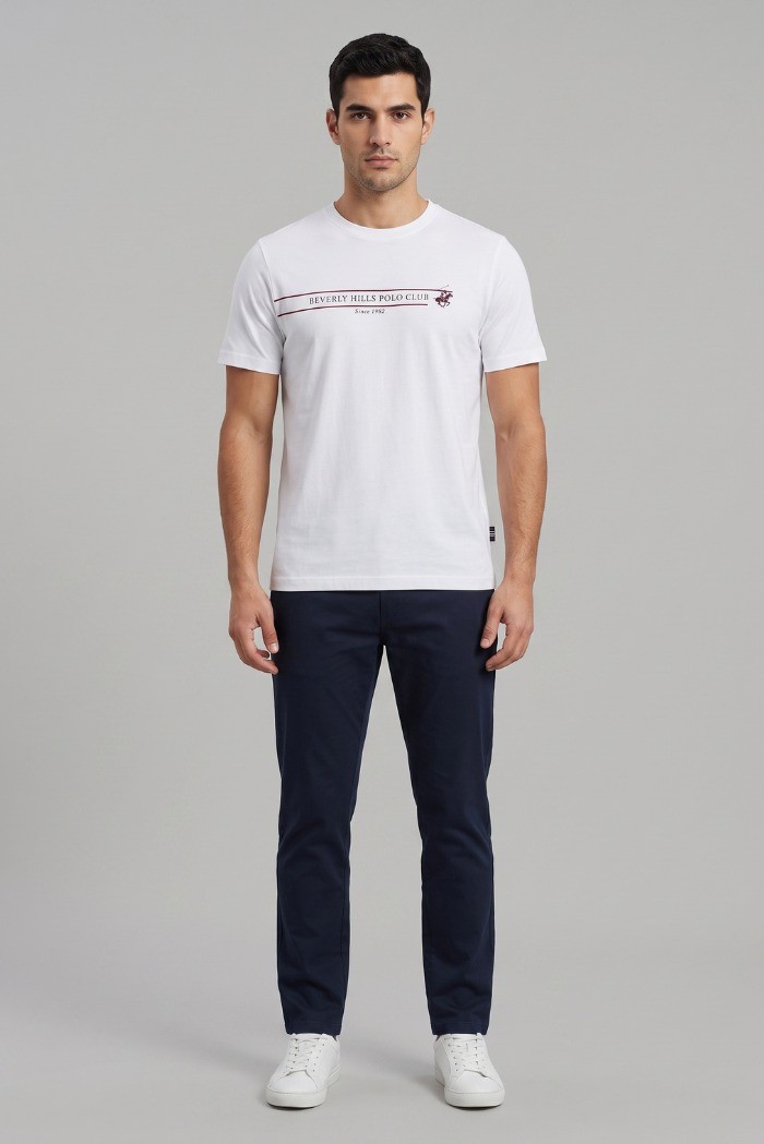 Beverly Hills Polo Club t-shirt in cotone con stampa frontale TS450036 [7599740a]