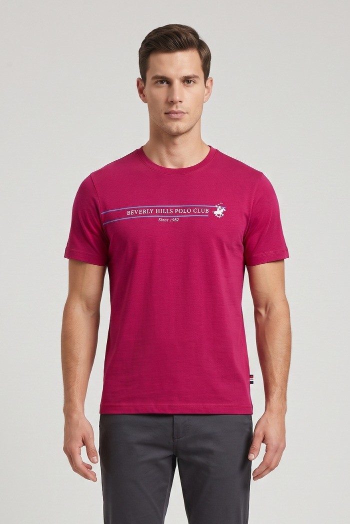 Beverly Hills Polo Club t-shirt in cotone con stampa frontale TS450036 [ec91cfe0]