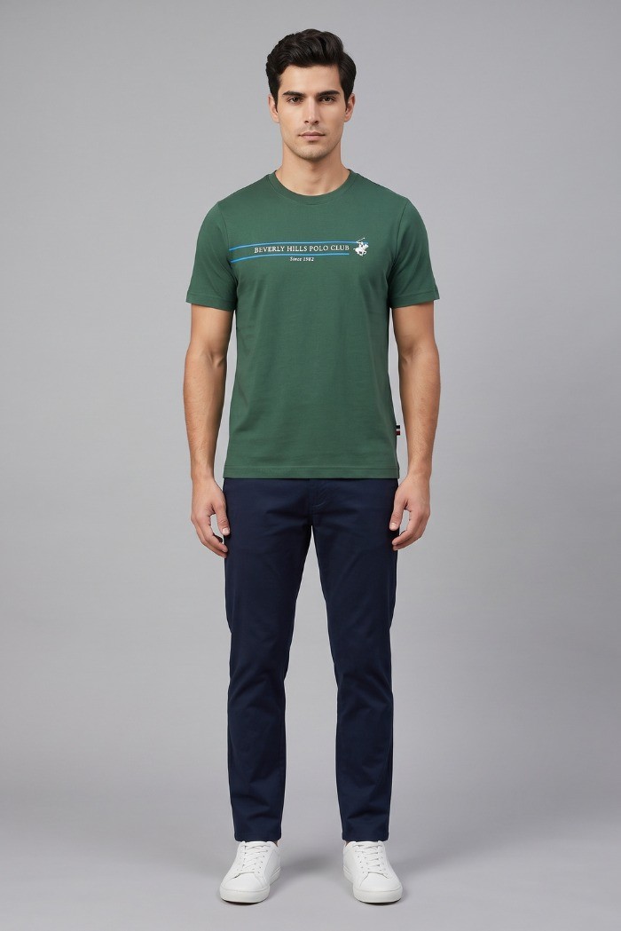 Beverly Hills Polo Club t-shirt in cotone con stampa frontale TS450036 [f72e3288]