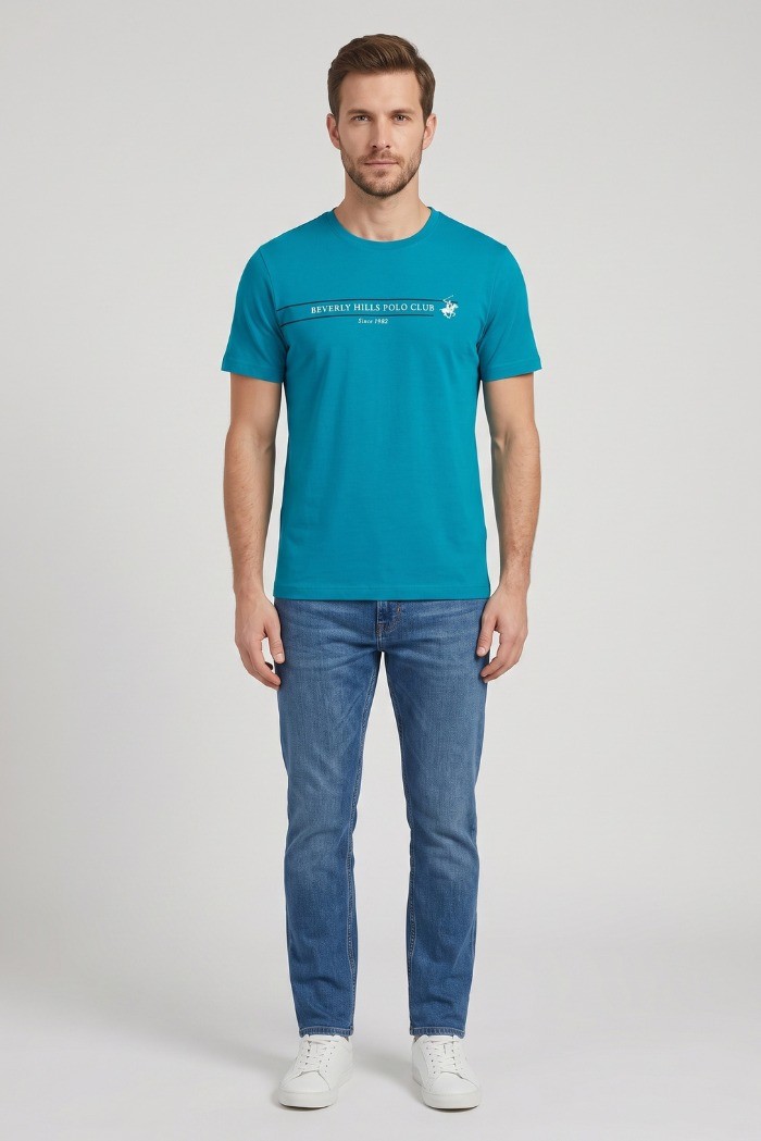 Beverly Hills Polo Club t-shirt in cotone con stampa frontale TS450036 [7f1eac97]