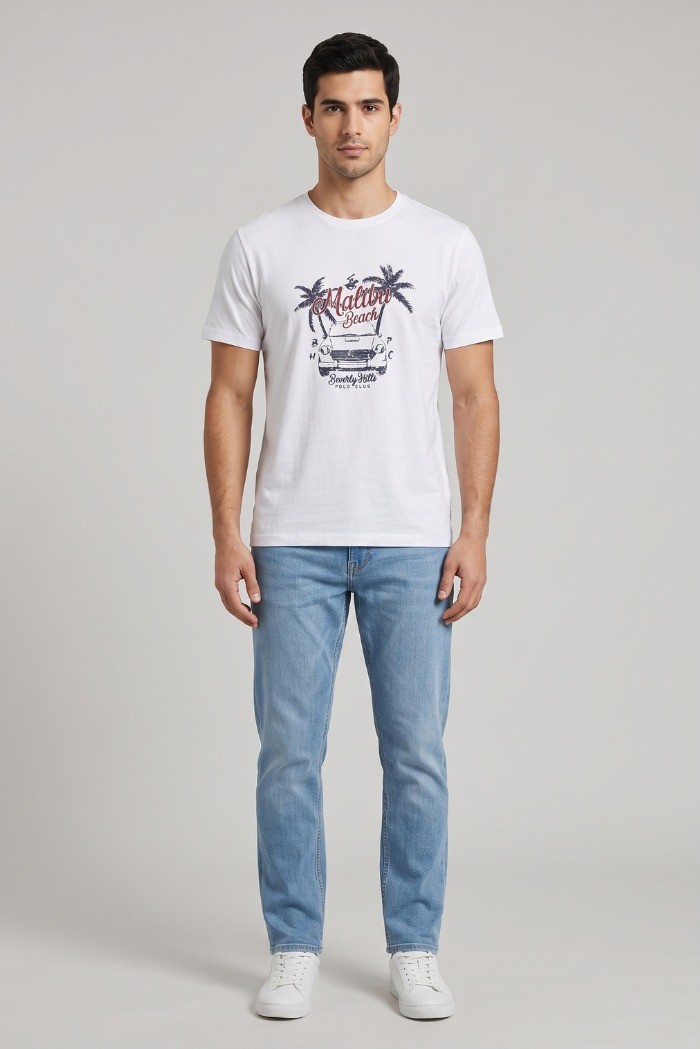 Beverly Hills Polo Club t-shirt in jersey di cotone TS450038 [65b68450]