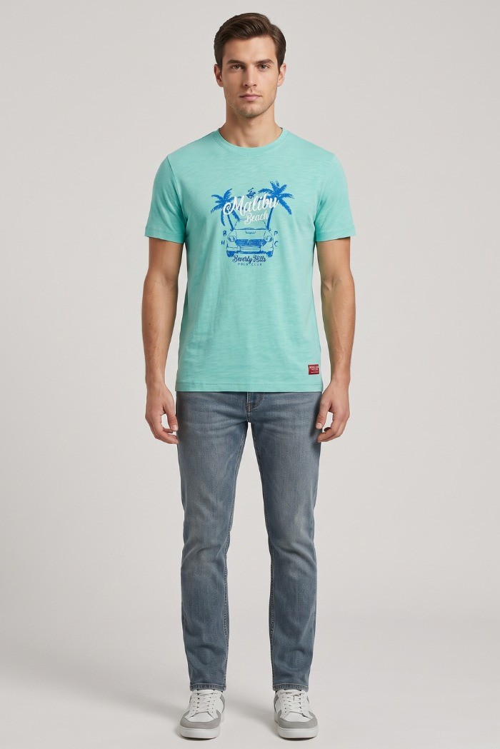 Beverly Hills Polo Club t-shirt in jersey di cotone TS450038 [9ef17c22]