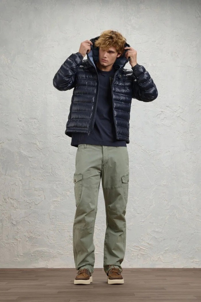 Blauer giubbetto termosaldato con cappuccio Charles 26WBLUC02218-007284 [3feafcab]