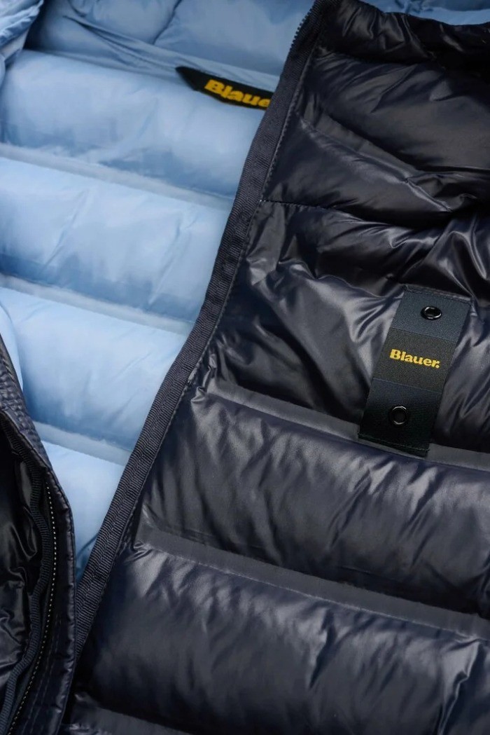 Blauer giubbetto termosaldato con cappuccio Charles 26WBLUC02218-007284 [3ababbb5]