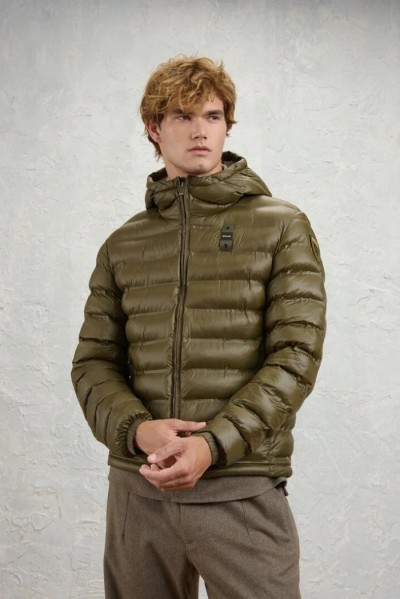 Blauer giubbetto termosaldato con cappuccio Charles 26WBLUC02218-007284 [aba9ac41]