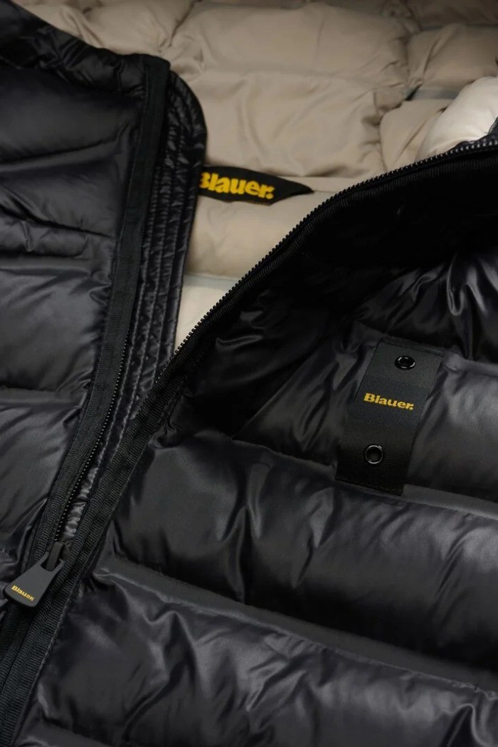 Blauer giubbetto termosaldato con cappuccio Charles 26WBLUC02218-007284 [8aa6b93f]