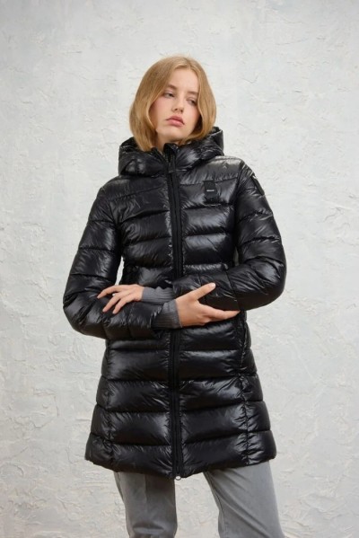 Blauer piumino lungo micro rip Adelaide 26WBLDK02073-006648 [79f5f45f]