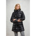 Blauer piumino lungo micro rip Adelaide 26WBLDK02073-006648 [79f5f45f]
