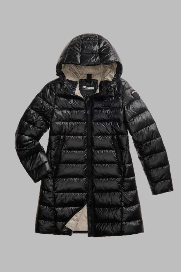 Blauer piumino lungo micro rip Adelaide 26WBLDK02073-006648 [a583f04c]