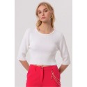 Fracomina maglia cropped a costine fr26st7008k52401 [27e391f6]