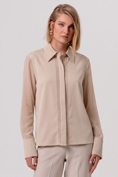 Fracomina camicia regular in mix di tessuti FY26ST6041W41201 — 805219040078009_1