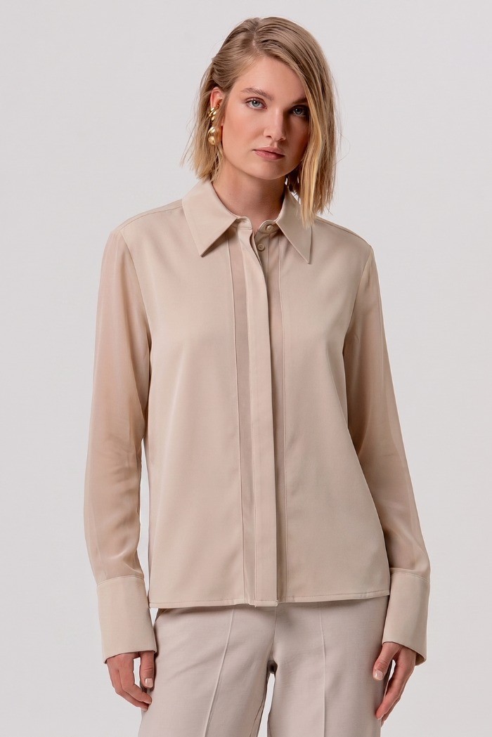 Fracomina camicia regular in mix di tessuti FY26ST6041W41201 [ad5a7498]