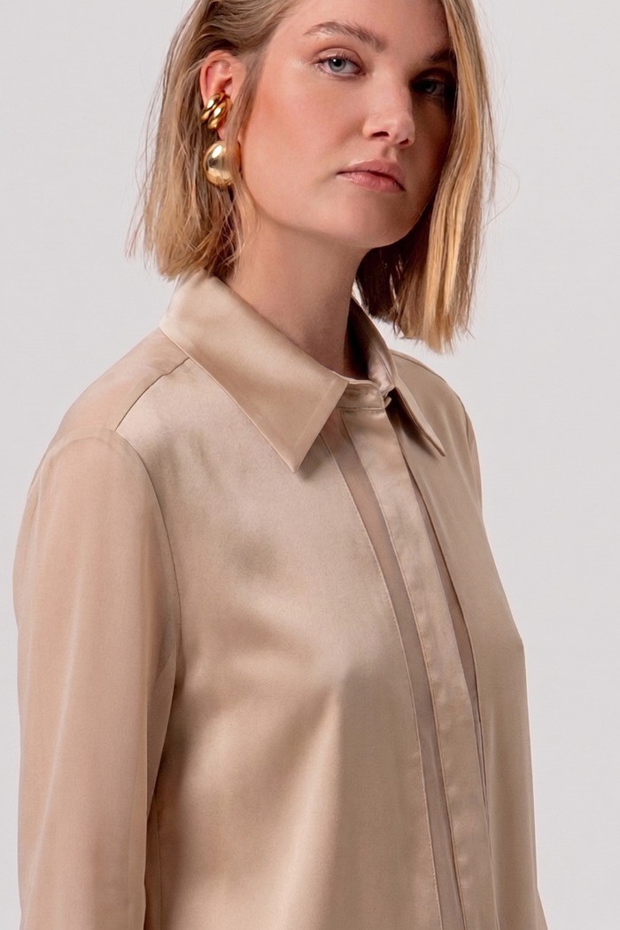 Fracomina camicia regular in mix di tessuti FY26ST6041W41201 [747c3795]