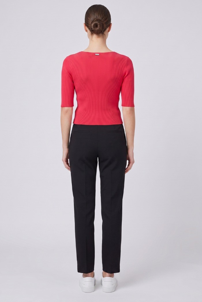 Fracomina maglia cropped a costine FR26ST7008K52401 [4e8d9e2a]