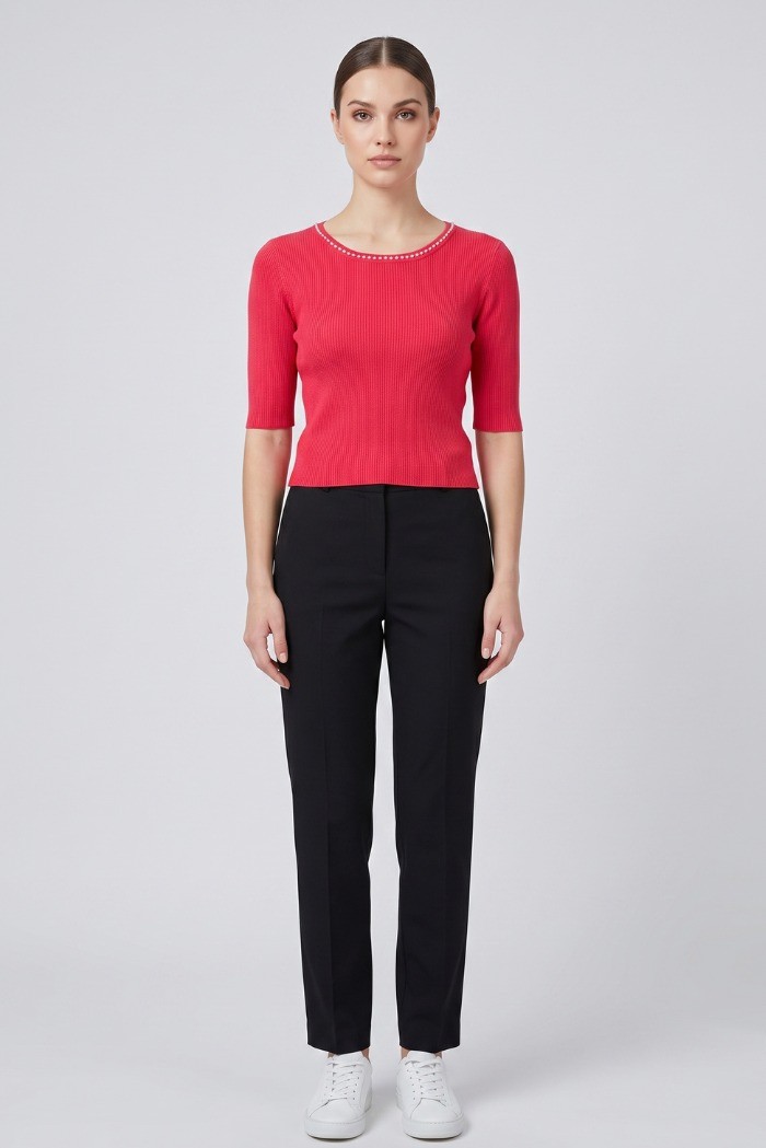 Fracomina maglia cropped a costine FR26ST7008K52401 [f9905f2e]