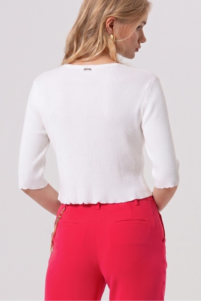 Fracomina maglia cropped a costine FR26ST7008K52401 [fec5d2fb]