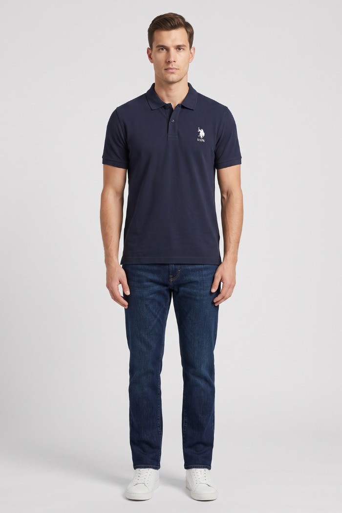 US Polo ASSN polo in piquet di cotone Flyn US43197004 [3683300e]