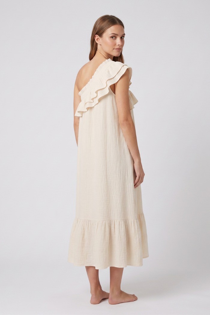 Influencer abito lungo in cotone 05B10466 [031359bc]