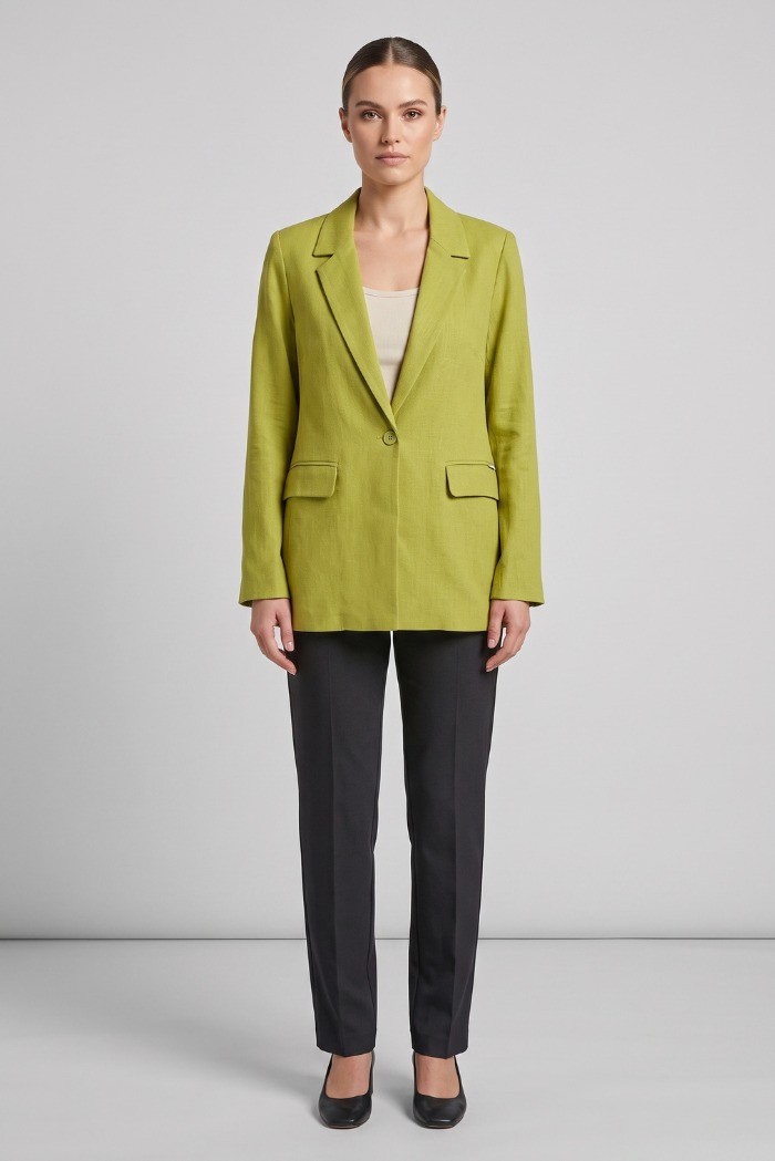 Influencer blazer misto lino 03T0004 [d05eaf7d]