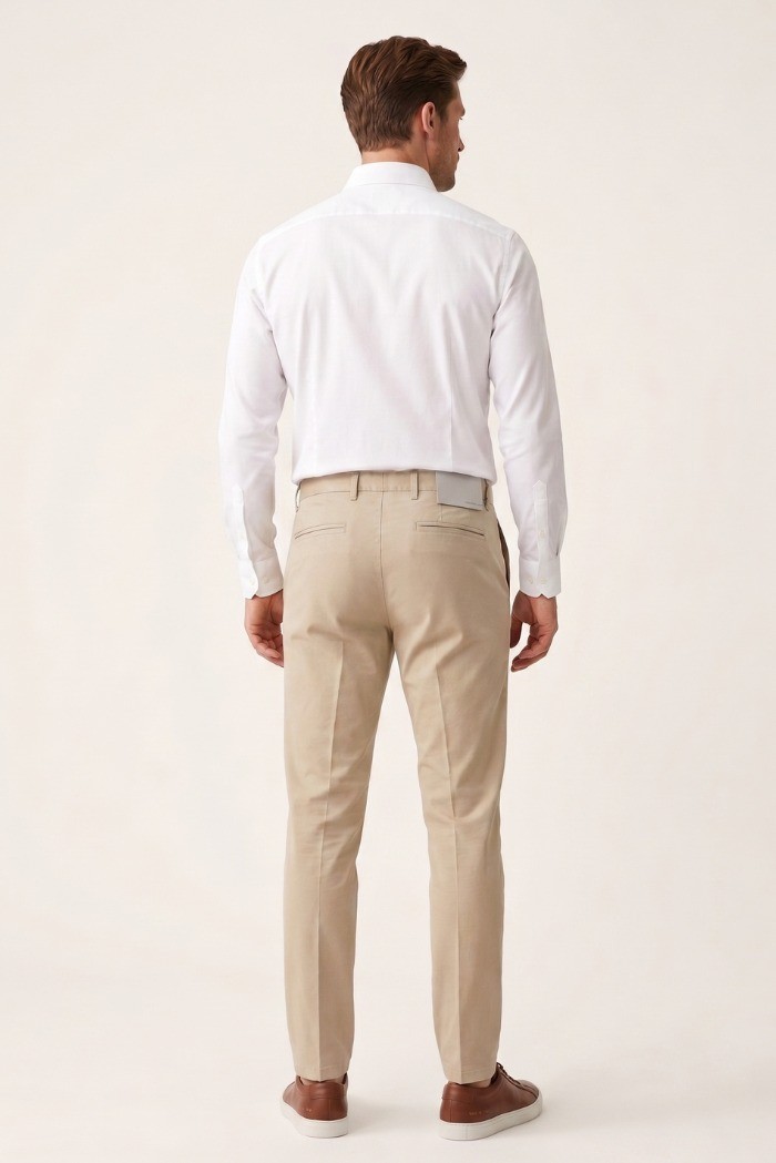 Moro pantalone chino con pences tinto in filo ME2642 [4e75afae]