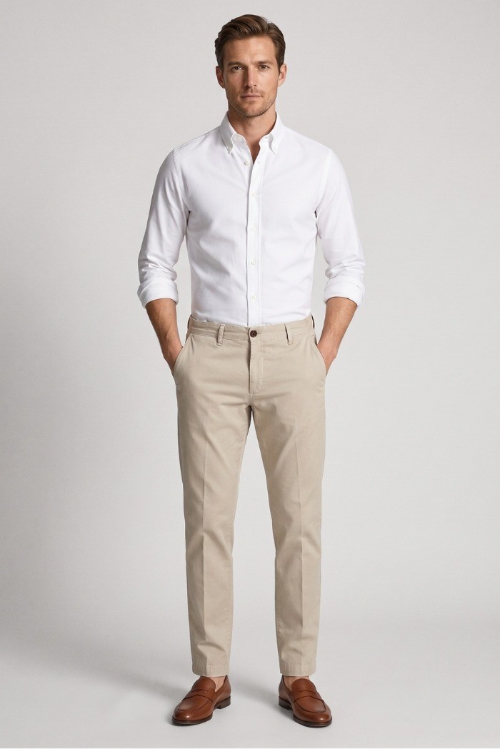 Moro pantalone chino con pences tinto in filo ME2642 [f9686eaa]