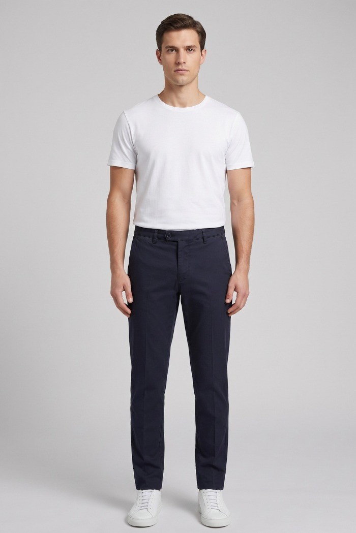 Moro pantalone chino con pences tinto in filo ME2640 [b6ba2393]
