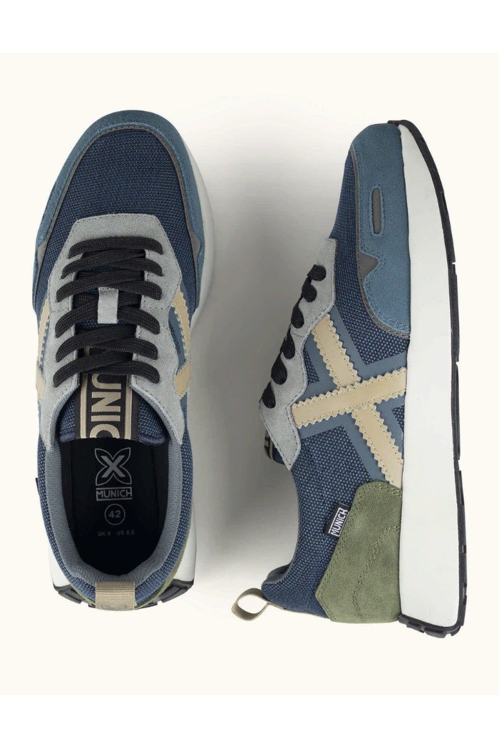 Munich sneaker allacciata con logo Xemine 108 8907108 [86514ff3]