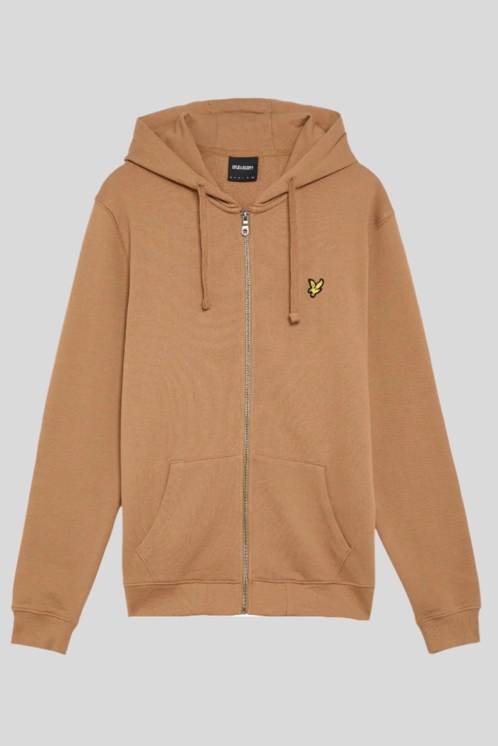 Lyle & Scott felpa con cappuccio con zip in jersey di cotone loopback ML420VOG [53c5cedf]