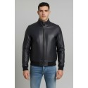 Markup giubbino in ecopelle con collo lupetto MK24005 [54084c71]