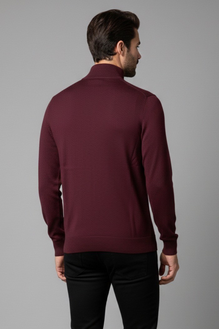Baci & Abbracci lupetto mezza zip in misto viscosa 450002 [e41a2d56]