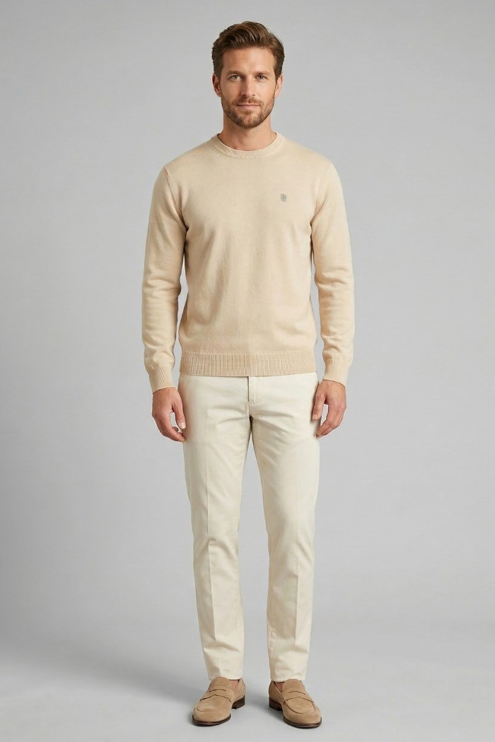 Urban Ring maglia girocollo in cotone con logo UR1100001 [a21a6526]