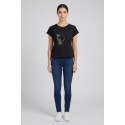 Fresh Flower t-shirt in cotone con risvolti e strass FD567 [1d30f1af]