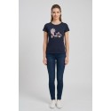 Fresh Flower t-shirt in cotone con vespa stampata FD569 [d521db3e]