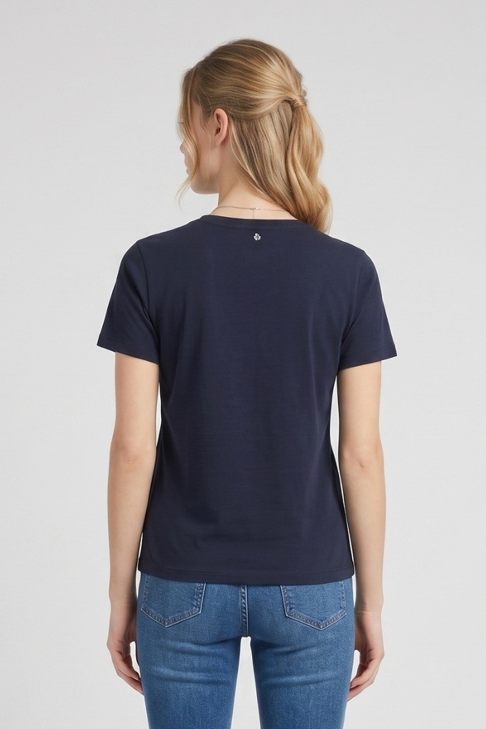Fresh Flower t-shirt over con stampa strass FD571 [cb3225b7]