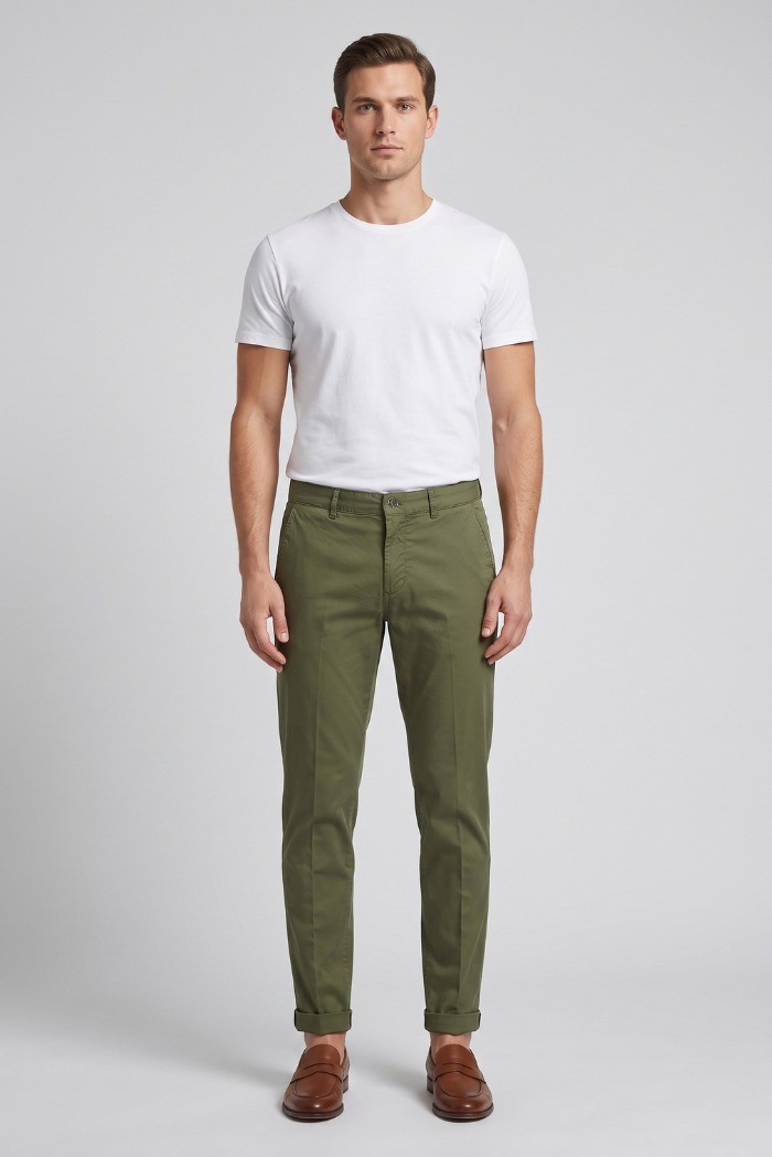 Camouflage pantalone chino in cotone stretch SAND-N21 [f284259c]