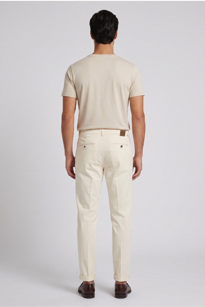 Camouflage pantalone chino in cotone stretch SAND-N21 [669e4738]