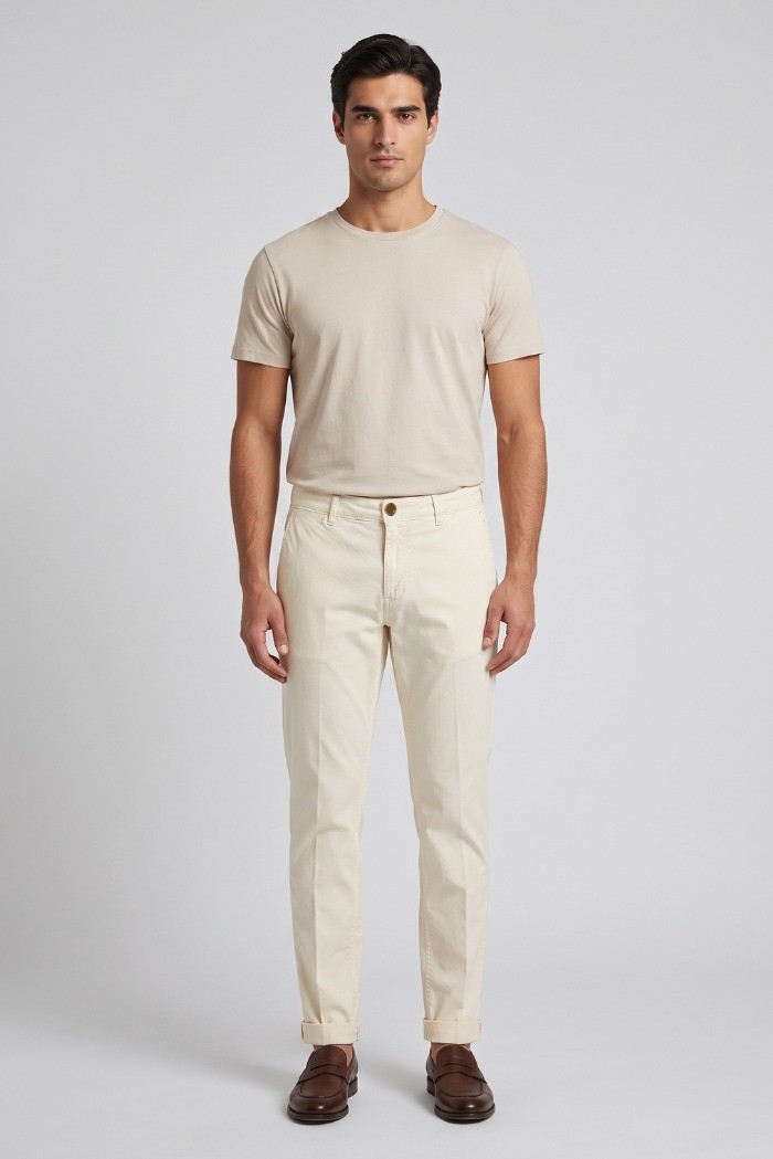 Camouflage pantalone chino in cotone stretch SAND-N21 [d183863c]