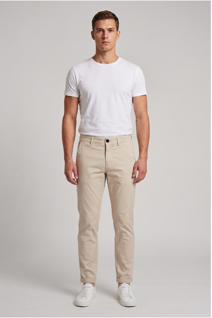 Camouflage pantalone chino in cotone stretch SAND-Z10 [df163231]
