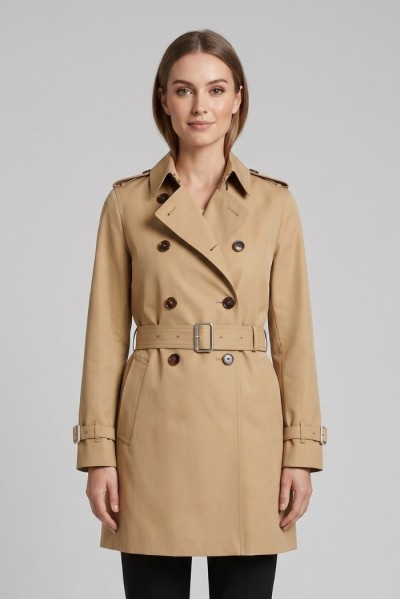 Fresh Flower trench con cintura FD401 — 805219040080201_1