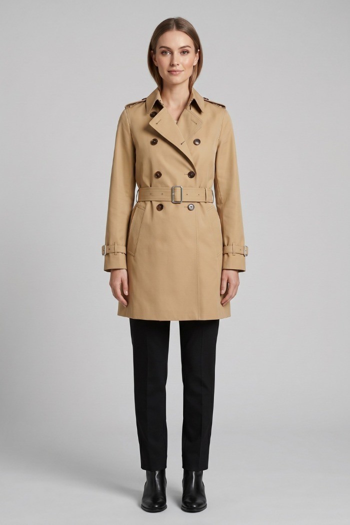 Fresh Flower trench con cintura FD401 [4478fab3]